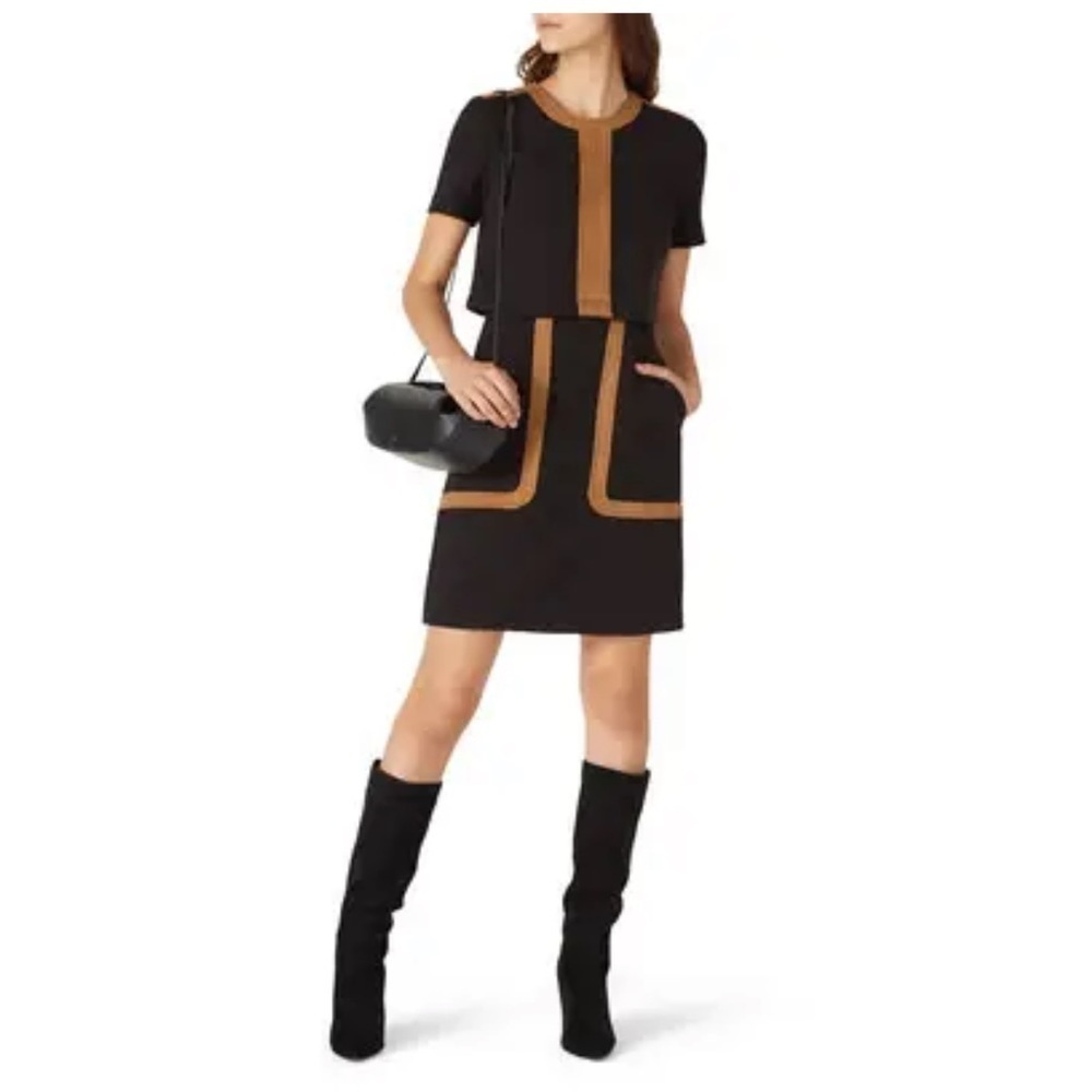 Toccin Black Faux Suede Sheath